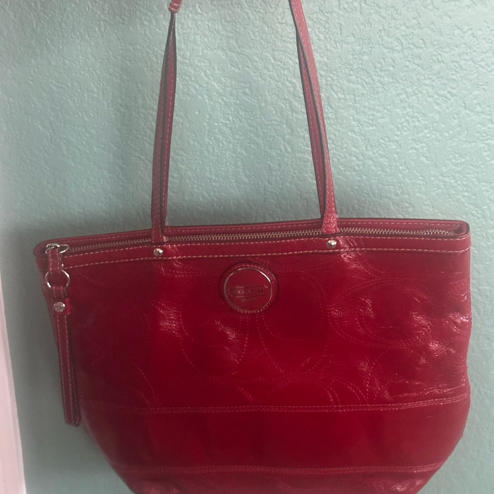 Coach Red Women's Tote Bag